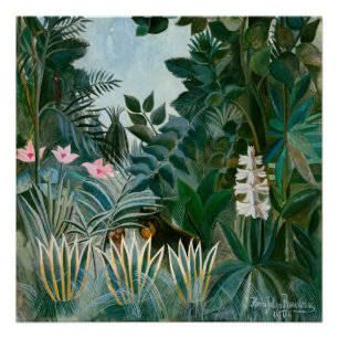 Poster Henri Rousseau - La jungle équatoriale