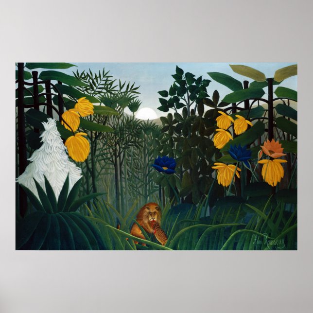 Poster Henri Rousseau La refonte du Lion Botanique (Devant)