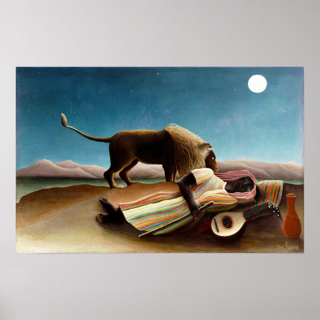 Poster Henri Rousseau L'Affiche Gitane Dormante (Devant)