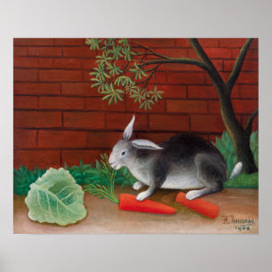 Poster Henri Rousseau - Le repas du lapin