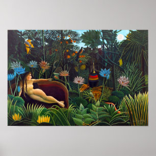 Poster Henri Rousseau Le rêve 1910 (Cadre standard)