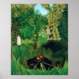 Poster Henri Rousseau - Les Joyeux Farceurs