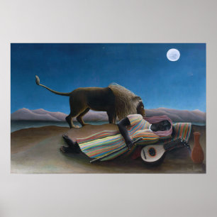 Poster Henri Rousseau - Les Tziganes qui dorment