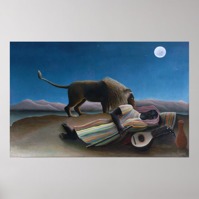 Poster Henri Rousseau - Les Tziganes qui dorment (Devant)