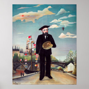Poster Henri Rousseau - Mon portrait-Paysage