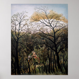 Poster Henri Rousseau - Rendez-vous dans la forêt