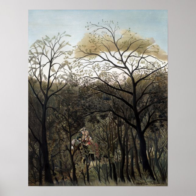Poster Henri Rousseau Rendezvous dans la Forêt (Devant)