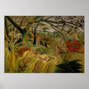 Poster Henri Rousseau - Tigre dans une tempête tropicale