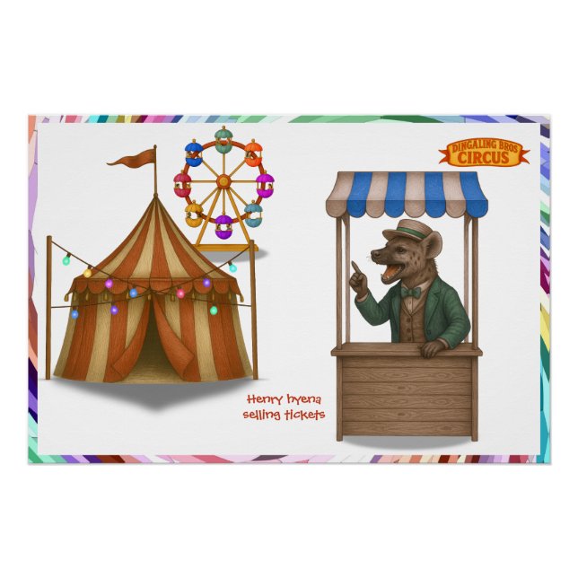 Poster Henry circus hyena (Devant)