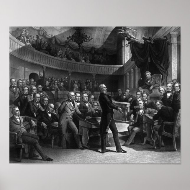Poster Henry Clay Parlant Au Sénat (Devant)