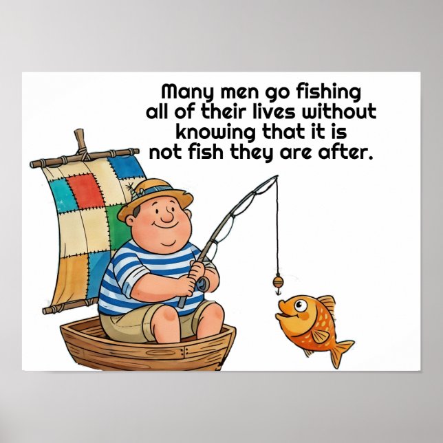 Poster Henry David Thoreau on Fishing (Devant)