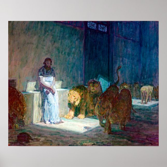 Poster Henry Ossawa Tanner Daniel dans le Den des Lions (Devant)