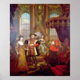 Poster Henry VIII présente Anne Boleyn au tribunal