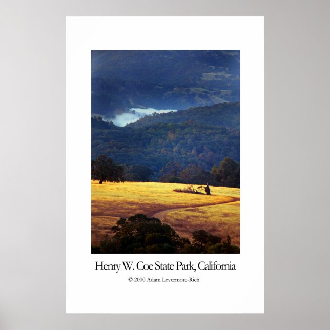Poster Henry W. Coe State Park, Californie (Devant)