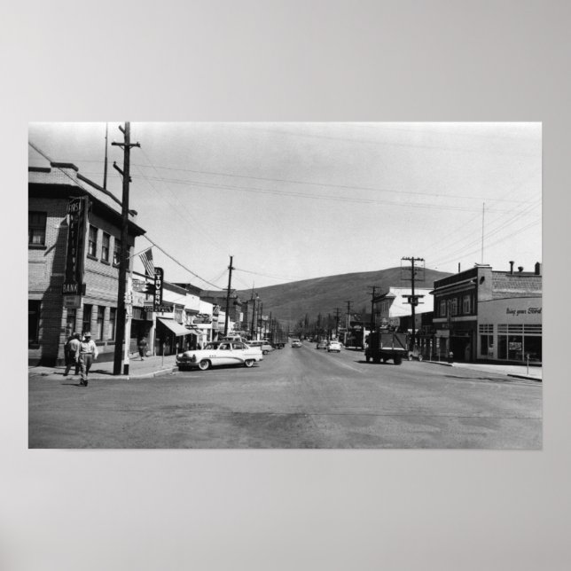 Poster Heppner, Oregon Main Street View Photographie (Devant)
