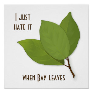 Poster Herb Pun, i Hate It When Bay Leaves