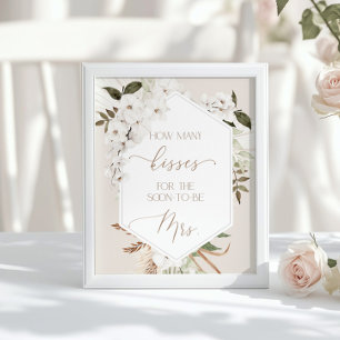 Poster Herbe de la pampa Devinez combien de baisers