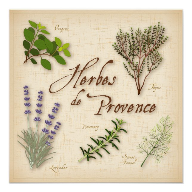 Poster Herbes de Provence (Devant)
