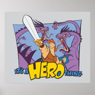 Poster Hercule contre Hydre - C'est une CHOSE de HÉROS Af