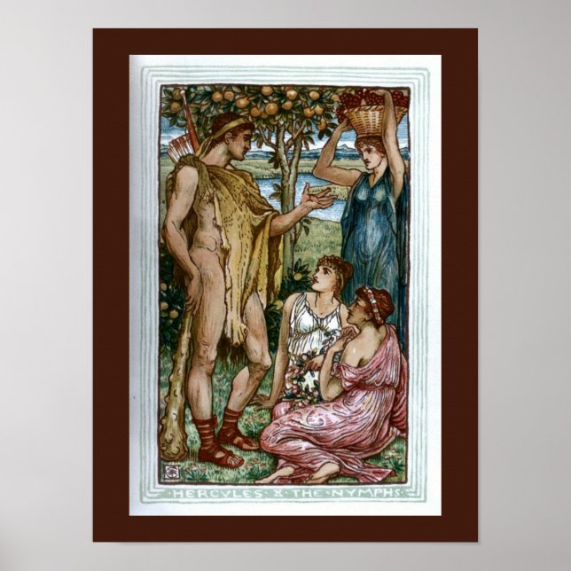 Poster Hercules et les Nymphes (Devant)