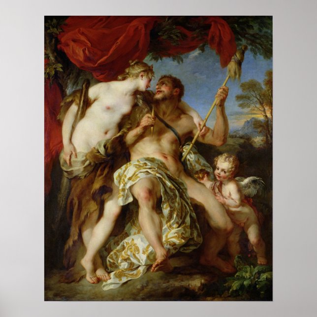 Poster Hercules et Omphale, 1724 (Devant)