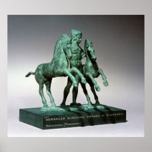 Poster Hercules souillant les chevaux de Diomedes,