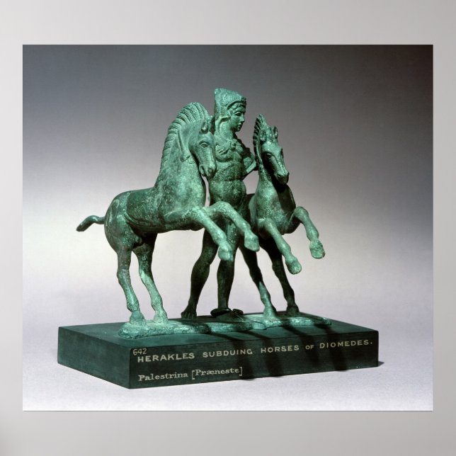 Poster Hercules souillant les chevaux de Diomedes, (Devant)