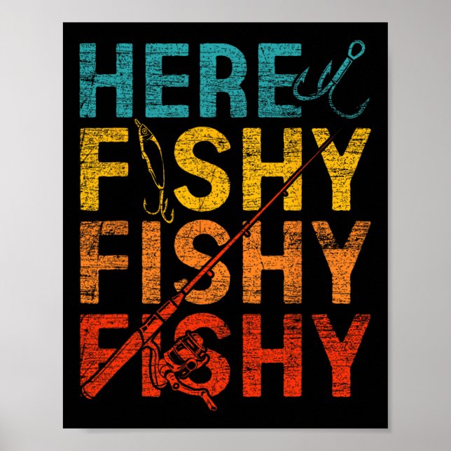 Poster Here Fishy Fishy Fishy  (Devant)
