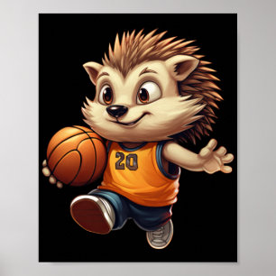 Poster Hérisson de basket-ball 1
