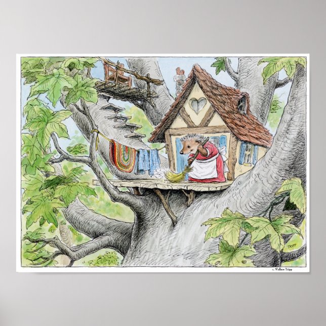 Poster Hérisson de nettoyage de printemps (Devant)