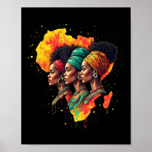 Poster Heritage Design Junetdix Black Woman Pride Afric