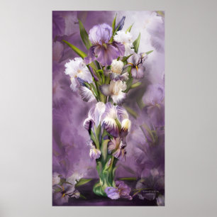 Poster Hérloom Iris In Iris Vase Art Poster/Imprimer