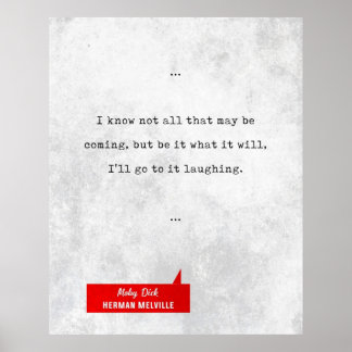 Poster Herman Melville Cite Moby Dick Citation Littéraire