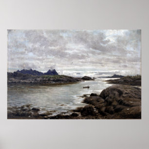 Poster Hermann Eschke Vue depuis Svolvaer vers Store Moll