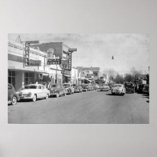 Poster Hermiston, Oregon Main Street View Photographie