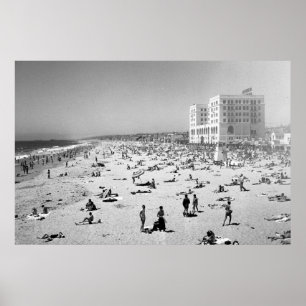 Poster Hermosa Beach, Los Angeles, Californie, 1951