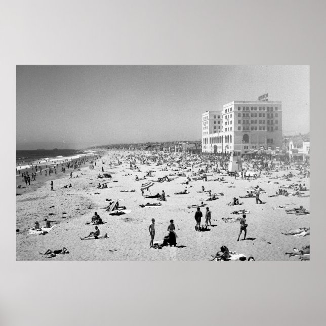 Poster Hermosa Beach, Los Angeles, Californie, 1951 (Devant)