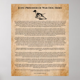 Poster Héros de chien de la Seconde Guerre mondiale Inspi