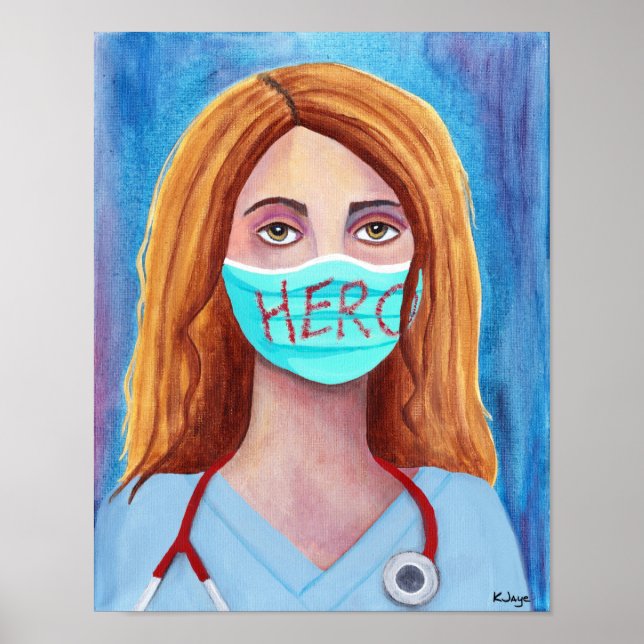 Poster Héros de la santé - Infirmières, médecins et plus (Devant)