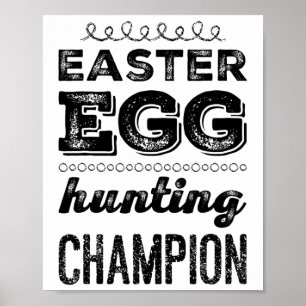 Poster Héros de Pâques Champion de la chasse aux œufs de