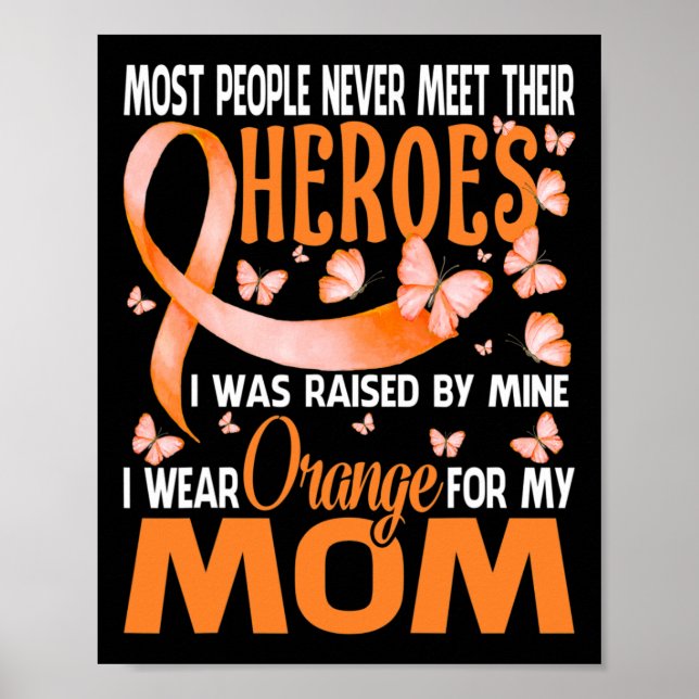 Poster Héros Je Porte Orange Pour Ma Mère Sclérose Multip (Devant)