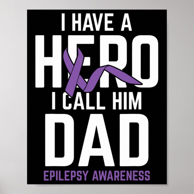 Poster Héros Papa Epilepsy Sensibilisation Epilepsie Pati (Devant)