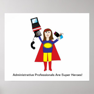 Poster Héros Professionnel Administratif Personnaliser Fu