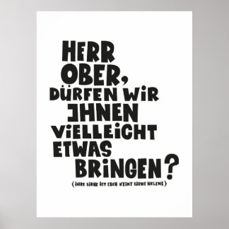 Poster Herr Ober,-Pappa Ante Portas - Loriot Herr Ober
