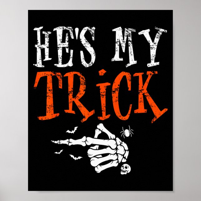 Poster He's My Trick Halloween Matching Couple Funny Girl (Devant)