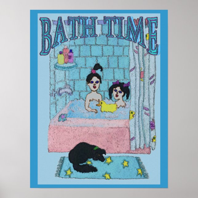 Poster Heure de bain Abstraite (Devant)