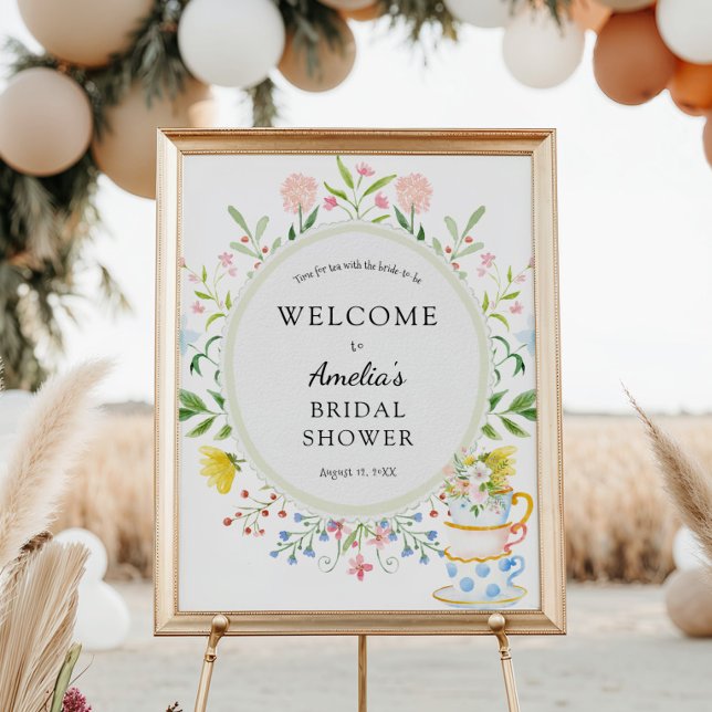 Poster Heure de l'accueil du Fleur sauvage de la Fête des (Créateur téléchargé)