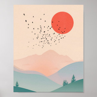 Poster heure des montagnes