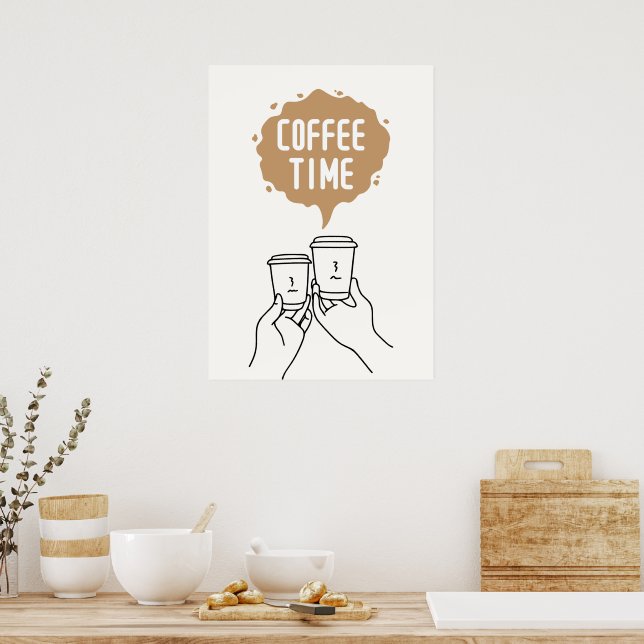 Poster Heure du café (Cuisine)