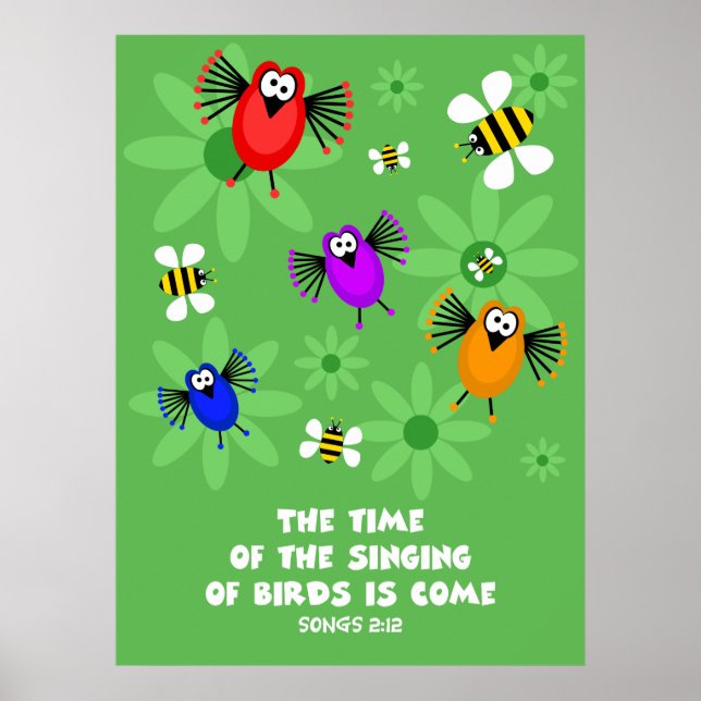 Poster Heure du chant des oiseaux (Devant)